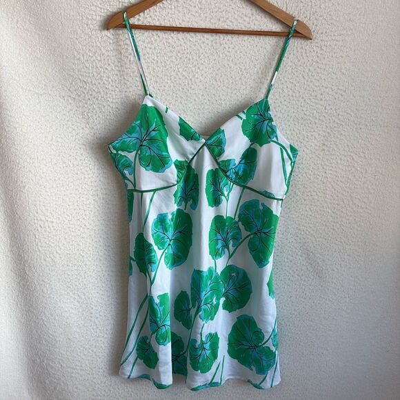 Diane von Furstenberg x Target Slip Women’s Size Large Green White‎ - Picture 1 of 8
